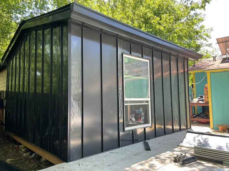 Black standing seam metal wall panels for Metal Roof Installation in Doral